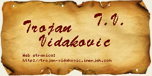 Trojan Vidaković vizit kartica